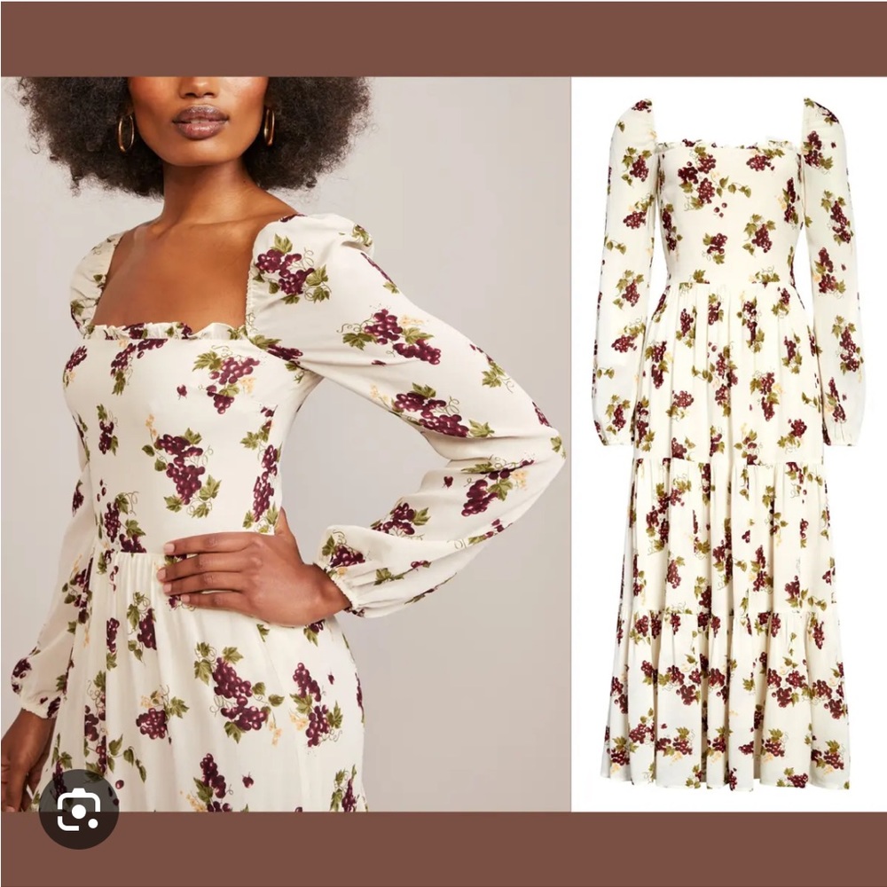 NWT Reformation Kellie grape dress 0
